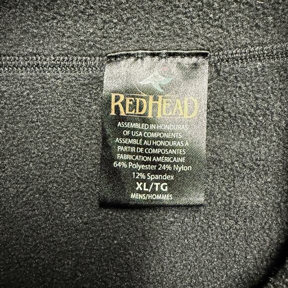 Redhead 1/4 Zip Polartec Fleece Jacket Mens XL Black Vintage Long Sleeve - Picture 2 of 5